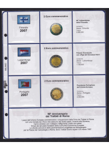 2007 Master Phil foglio e tasche con alloggiamenti per 2 euro commemorativi